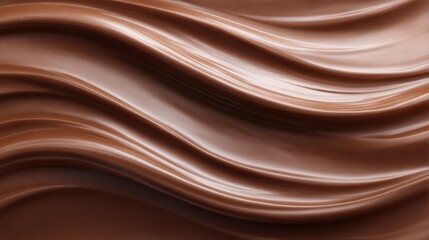 Smooth, flowing chocolate texture with rich, glossy finish, creating an inviting and indulgent visual experience, perfect for dessert concepts and culinary delights