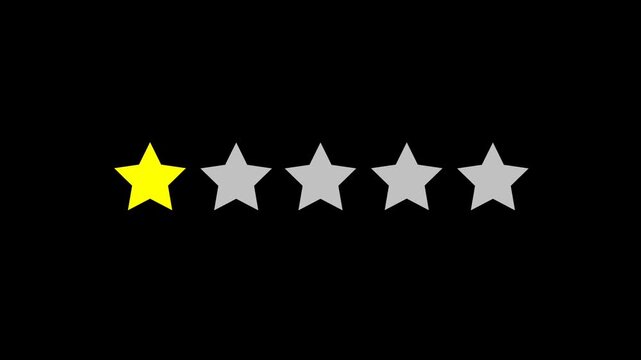 motion animation gives one star feedback