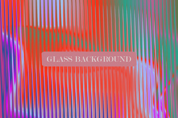 Colorful Glass Background with Vertical Striped Patterns