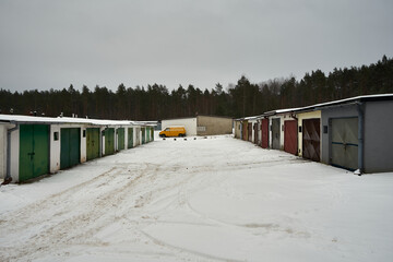 garaże ,zima  © Marcin Łazarczyk