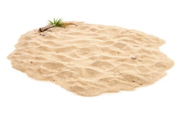 Obraz premium render of isolated tropical beach sand surface with realistic texture on white