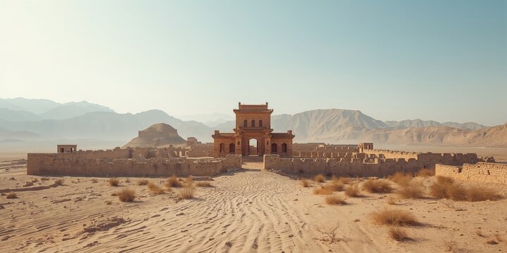 Historic Jiaohe city ruins dating back over two millennia, archaeological preservation in Turpan, China