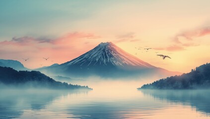 Fototapeta premium Historical Asian ink artwork serving as warm-toned backgrounds for creative layouts