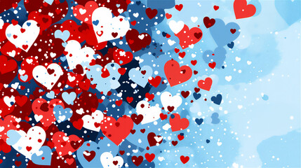 ハートの模様と色彩の抽象背景