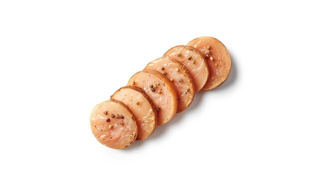 Pork fatback slices with pepper, used in traditional meat curing or cooking techniques