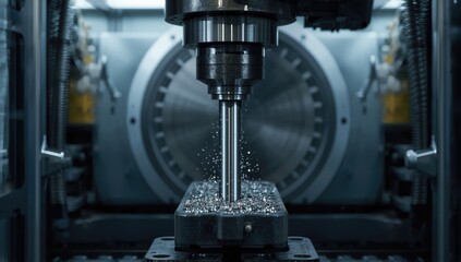 Metalworking process with CNC turning machine, highlighting precision and automation