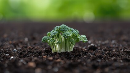 Macro shot of vibrant broccoli sprouts highlighting their fresh, raw texture for dietary benefits, nutrition awareness day