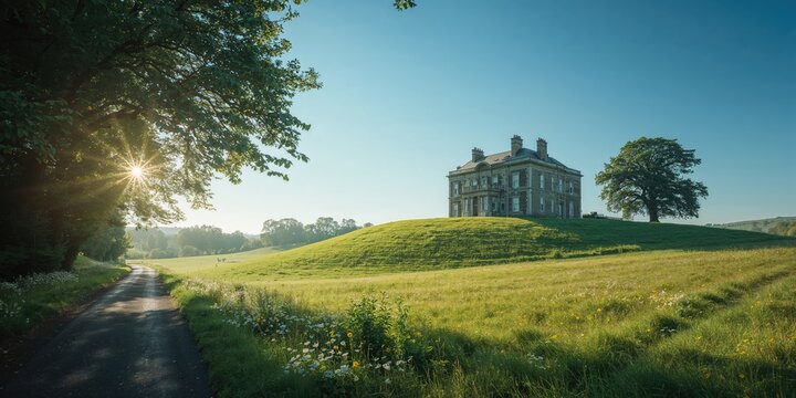 Historic mansion built in the 1700s with grand facade and period details, heritage site in County Londonderry
