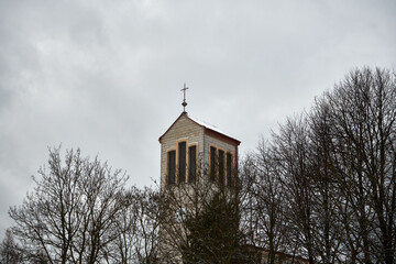 kościelna dzwonnica ,zima  © Marcin Łazarczyk
