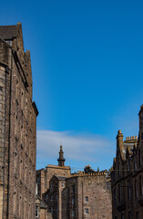 Edinburgh, Scotland, United Kingdom: roofs, palaces and the old town skyline, a glimpse of the ancient capital city
