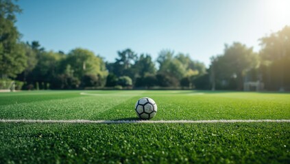 Grass soccer pitch hosting a rivalry game with players engaged in strategic play, highlighting sportsmanship and teamwork