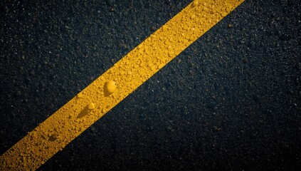 Fototapeta premium Black asphalt surface with dew drops and morning light, used as a textured background in layout or UI design