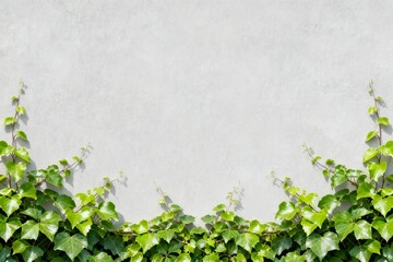 Green Climbing Vines Along Bottom Edge Background