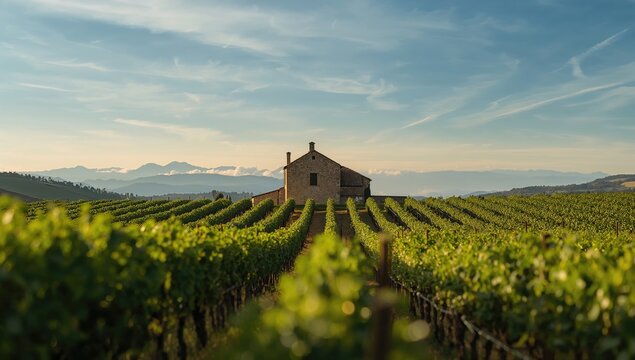 Grape cultivation in La Rioja's vineyard fields, emphasizing sustainable farming practices in the growing season