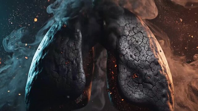 Dramatic Visual Effect of Burning and Smoldering Charcoal in Motion