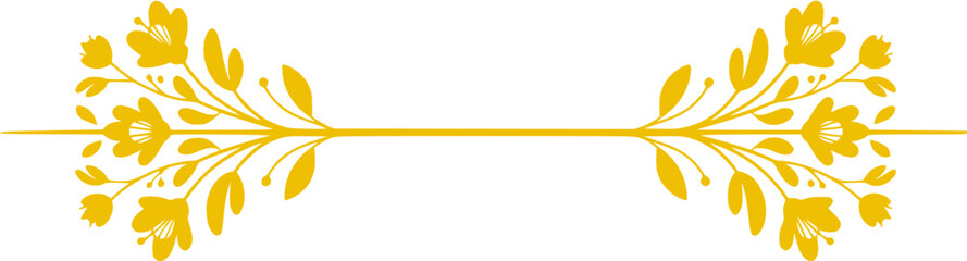 Floral Branch Divider - Elegant Design