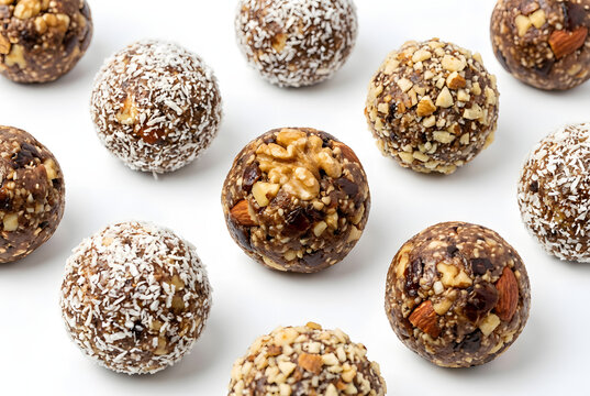 Vegane Nuss- und Dattel-Energy Ball