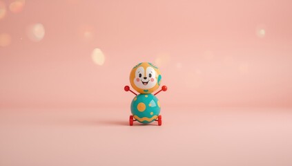 Obraz premium Classic round toy, highlighting sensory engagement and nostalgic appeal