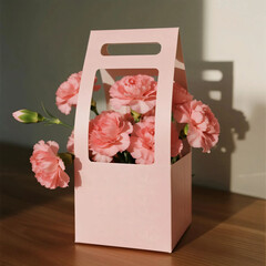 A bouquet of pink carnations perfect for Mother's Day. Gratitude. Surprise. Gift. Present.