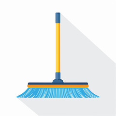 mop flat vector illustration icon