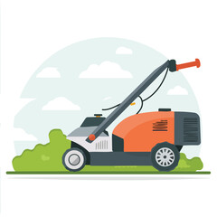 hedge trimmer flat vector illustration icon