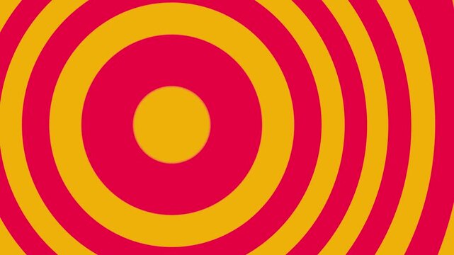 Red and orange hypnotize circles VJ loop background