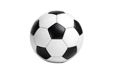 Fototapeta premium Professional football ball with traditional pentagon pattern isolated on white for athletic competition
