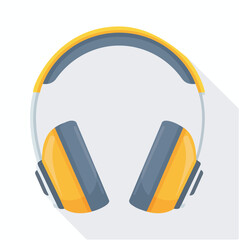 ear protection flat vector illustration icon