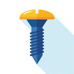 screw flat vector illustration icon