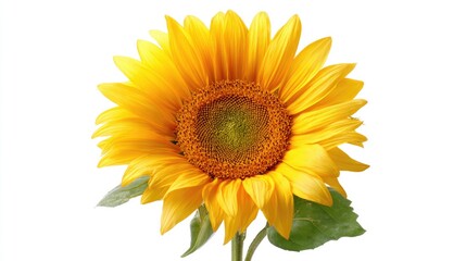 Fototapeta premium Single Yellow Sunflower Closeup