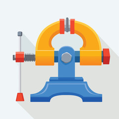 bench vise flat vector illustration icon