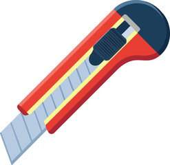 box cutter flat vector illustration icon