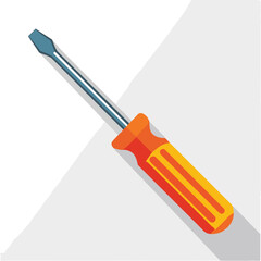 screwdriver flat vector illustration icon