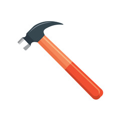 ball peen hammer flat vector illustration icon