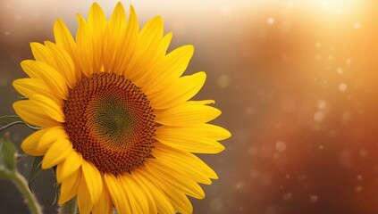 Sunflower macro shot with rich colors, intended as a background for text or graphic interface, World Environment Day