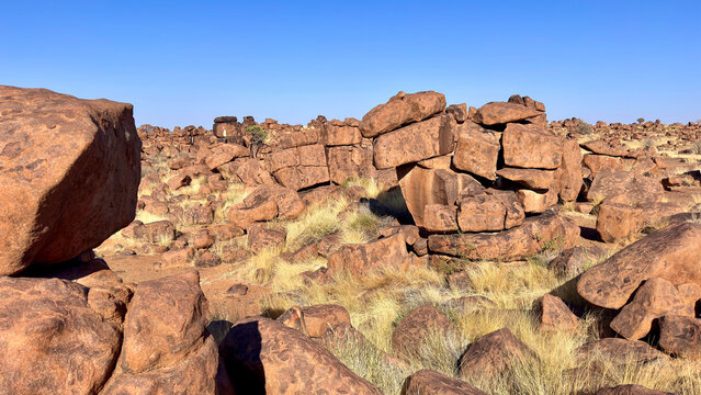 Rocky desert landscape in Namibia