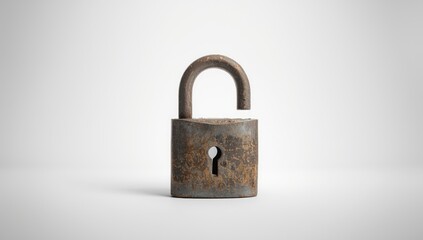 Fototapeta premium Padlock with both locked and unlocked states, emphasizing safety and operational functionality