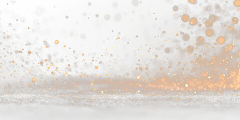 Magical burst of gold dust and bokeh sparkles with glamorous motion perfect for PNG party designs, Christmas celebrations, or luxury stardust effects. © tanandaa