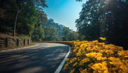 Vibrant blossoms along the Tirumala ascent, natural floral display for scenic beautification, Earth Day