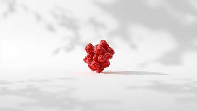 Molecular astaxanthin on a white surface, supplement science emphasis, Earth Day