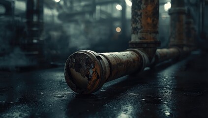 Rusty valve and deteriorated pipe insulation, potential gas escape, infrastructure safety concern