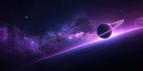 Scene from outer space showing a planet with visible surface details, planetary preservation awareness