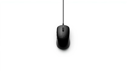 White computer mouse resting on a smooth backdrop emphasizing user interface navigation, ideal for layout backgrounds