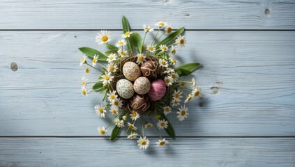 Seasonal Easter greeting backdrop for postcards or posters, banner, suitable for holiday wishes