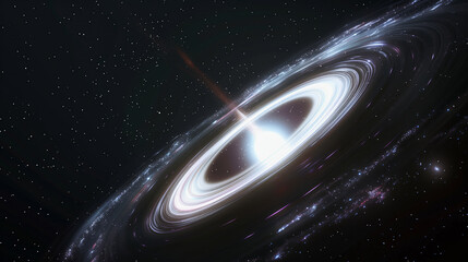 Cosmic Spiral Galaxy With Luminous Center