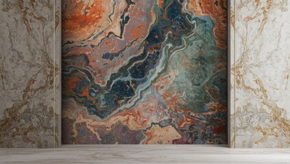 Naklejka premium Marble-inspired grunge texture for backgrounds in advertising materials, focusing on surface patterns and visual depth