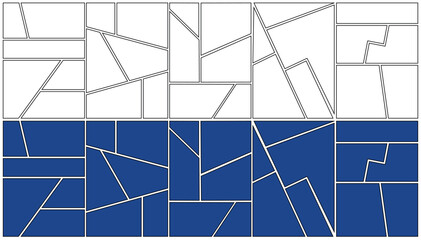 Fototapeta premium Set of Cartoon comic Composition Frame backgrounds. Retro Pop Art style. Vector illustration