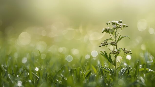 Galium aparine, close-up of bedstraw for herb harvesting and botanical study, seasonal change