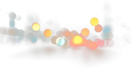 Colorful bokeh lights with soft focus on a transparent background for creative designs and backgrounds © tanandaa