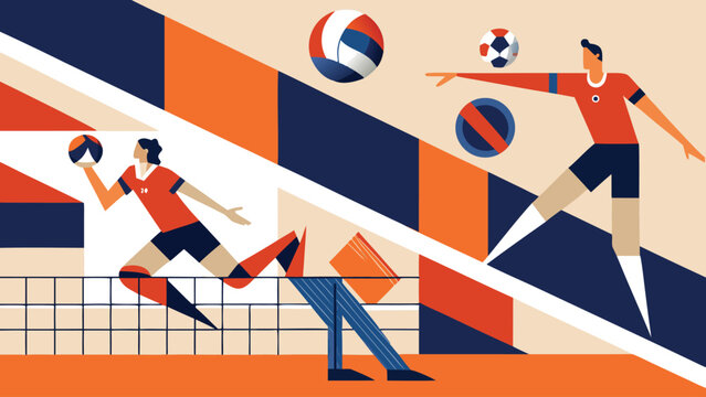 Jason Kim's volleyball posters display striking visuals and athletic themes, capturing the spirit of the sport..eps